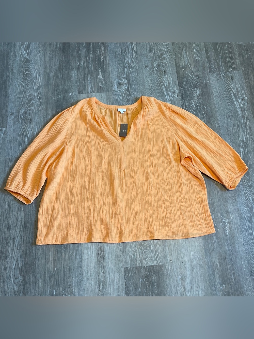 J Jill Cotton Flowy Apricot 100% Cotton Top Size 4X NWT